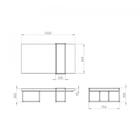 Mesa Centro Tubular Bronze Madeirado Escuro Lilies Móveis