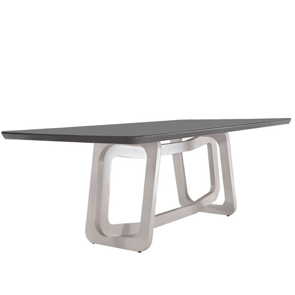 Mesa Charlote 180 Canto Copo Com Vidro