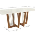 Mesa Clara Para Sala De Jantar Premium Off White