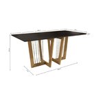Mesa Clara Para Sala De Jantar Premium Preto Fosco