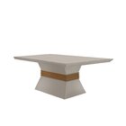 Mesa Clarice 120 Tp Mdf Vidro/canto Reto 4 Cad Valentina Velu
