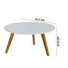 Mesa Classic Centro Redonda - Branco Acetinado