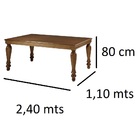 Mesa Clássica Gramadense 2 40 Mts Madeira Maciça Entalhada Ve