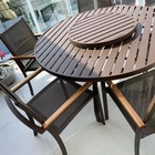 Mesa Com 1,40m Ripada E Giro Externo De Alumínio