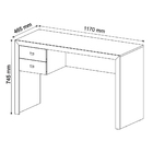 Mesa Com 2 Gavetas Para Escritório Home Office Me4123 Mdp Rus