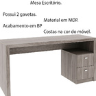 Mesa Com 2 Gavetas Para Escritório Home Office Me4130 Mdp Car