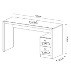 Mesa com 2 gavevetas Madeira Nogal TecnoMobili