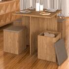 Mesa Com 4 Banquetas Berlim Cinamomo/capuccino  - Móveis Arap