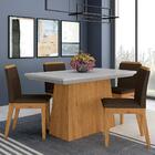 Mesa Com 4 Cadeiras 1,20 Mônaco Cinamom/off Whit/marrom - Móv