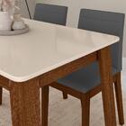 Mesa Com 4 Cadeiras 1,36 Austin Freijó/off Premium/cinza - M.a