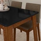 Mesa Com 4 Cadeiras 1,36 Austin Freijó/preto/capuccino - M.a