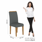 Mesa Com 4 Cadeiras 1,36 Ávila Cina/off White/cinza - Móveis