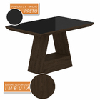 Mesa Com 4 Cadeiras 1,36 Ávila Imbuia/preto/bege - Móveis Ara