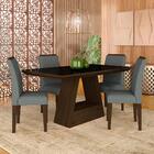 Mesa Com 4 Cadeiras 1,36 Ávila Imbuia/preto/cinza - Móveis Ar