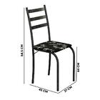 Mesa Com 4 Cadeiras 75x75 Marabá Ipanema Preto Móveis Teixeira