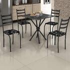 Mesa Com 4 Cadeiras 75x75 Marabá Ipanema Preto Móveis Teixeira