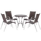 Mesa Com 4 Cadeiras (mesa Toquio E Cadeira Colombia) Em Alumi