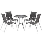 Mesa Com 4 Cadeiras (mesa Toquio E Cadeira Colombia) Em Alumi