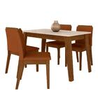 Mesa Com 4 Cadeiras Argélia Freijó/off Premium/terracota - M.a