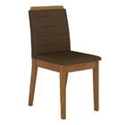 Mesa Com 4 Cadeiras Argélia Freijó/preto/marrom - M.a