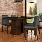 Mesa Com 4 Cadeiras Brisa 1,36 Imbuia/preto/cinza - Móveis Ar