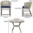 Mesa Com 4 Cadeiras De Jantar Roma 100cm E Noronha Em Aluminí