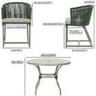 Mesa Com 4 Cadeiras De Jantar Roma 100cm E Noronha Em Aluminí