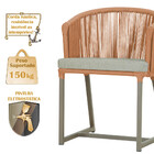 Mesa Com 4 Cadeiras De Jantar Roma 100cm E Noronha Em Aluminí