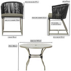 Mesa Com 4 Cadeiras De Jantar Roma 100cm E Noronha Em Aluminí