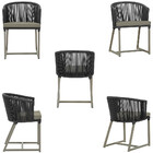 Mesa Com 4 Cadeiras De Jantar Roma 100cm E Noronha Em Aluminí