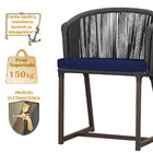 Mesa Com 4 Cadeiras De Jantar Roma 100cm E Noronha Em Aluminí