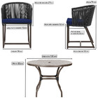 Mesa Com 4 Cadeiras De Jantar Roma 100cm E Noronha Em Aluminí