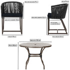 Mesa Com 4 Cadeiras De Jantar Roma 100cm E Noronha Em Aluminí