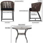 Mesa Com 4 Cadeiras De Jantar Roma 100cm E Noronha Em Aluminí