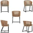 Mesa Com 4 Cadeiras De Jantar Roma 100cm E Noronha Em Aluminí