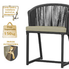 Mesa Com 4 Cadeiras De Jantar Roma 100cm E Noronha Em Aluminí