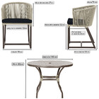 Mesa Com 4 Cadeiras De Jantar Roma 100cm E Noronha Em Aluminí