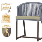 Mesa Com 4 Cadeiras De Jantar Roma 100cm E Noronha Em Aluminí