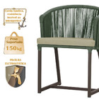 Mesa Com 4 Cadeiras De Jantar Roma 100cm E Noronha Em Aluminí