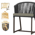 Mesa Com 4 Cadeiras De Jantar Roma 100cm E Noronha Em Aluminí