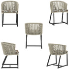 Mesa Com 4 Cadeiras De Jantar Roma 100cm E Noronha Em Aluminí