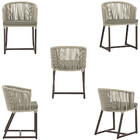 Mesa Com 4 Cadeiras De Jantar Roma 100cm E Noronha Em Aluminí