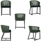 Mesa Com 4 Cadeiras De Jantar Roma 100cm E Noronha Em Aluminí