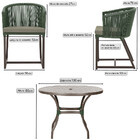 Mesa Com 4 Cadeiras De Jantar Roma 100cm E Noronha Em Aluminí