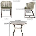 Mesa Com 4 Cadeiras De Jantar Roma 100cm E Noronha Em Aluminí