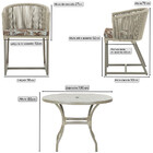 Mesa Com 4 Cadeiras De Jantar Roma 100cm E Noronha Em Aluminí