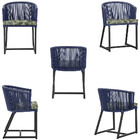 Mesa Com 4 Cadeiras De Jantar Roma 100cm E Noronha Em Aluminí