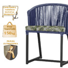 Mesa Com 4 Cadeiras De Jantar Roma 100cm E Noronha Em Aluminí