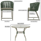 Mesa Com 4 Cadeiras De Jantar Roma 100cm E Noronha Em Aluminí