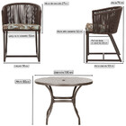 Mesa Com 4 Cadeiras De Jantar Roma 100cm E Noronha Em Aluminí